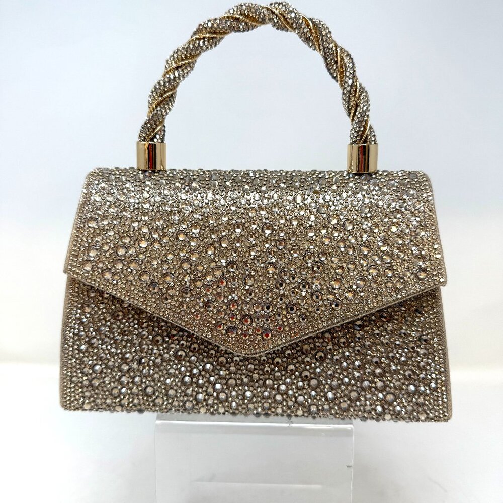 💖💖NEW ARRIVAL! Pave Crystal Kelly Bag Gold